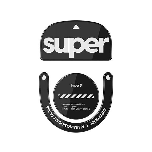 [pulsar] 펄사 로지텍 GPRO X 슈퍼라이트2 전용 슈퍼글라이드 글라스 마우스피트 Type-S 유광  블랙(LGS2GB)