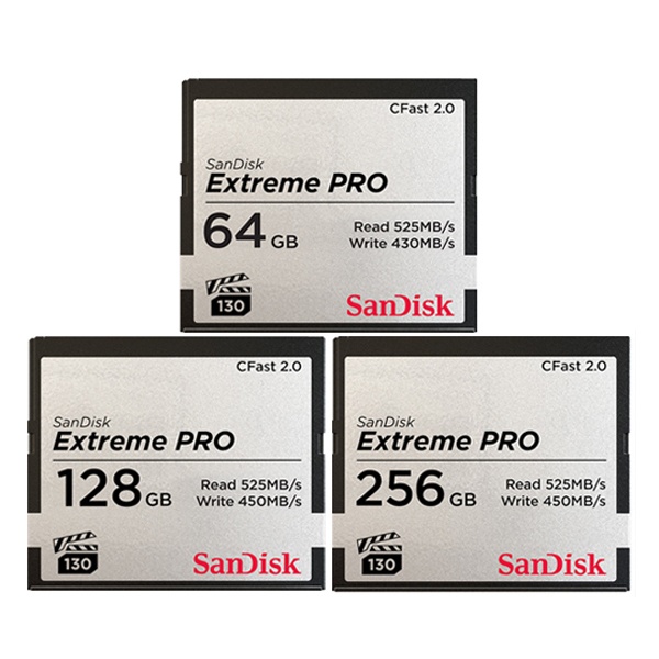 [SanDisk] CFast 2.0, Extereme Pro, 525MB/s, VPG-130  256GB [SDCFSP-256G]
