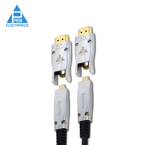 [프리즘] HDMI to HDMI 2.0 광케이블, 배관용 양쪽 분리형 멀티소켓,  PR-AOC10BB [10m]