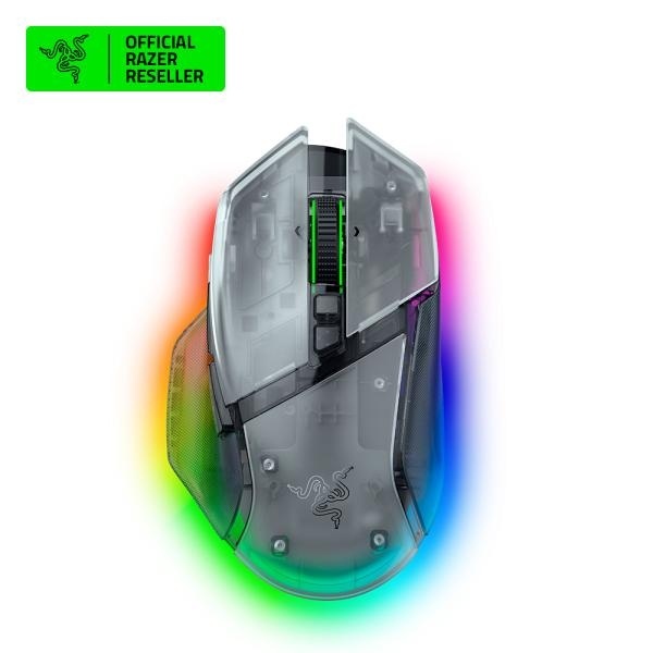 [RAZER] [레이저코리아] 무선 블루투스 마우스, Basilisk V3 Pro 35K Phantom White(팬텀화이트 바실리스크 프로 35K)