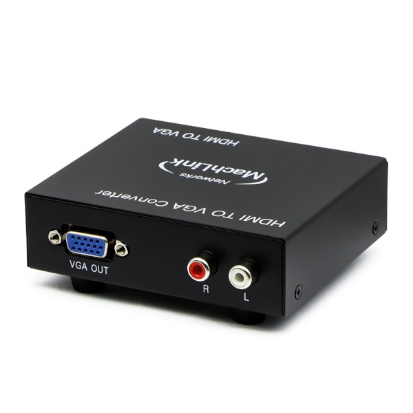 [MachLink] 마하링크 HDMI to VGA 컨버터, 오디오 지원  [ML-8HVCP] [블랙]