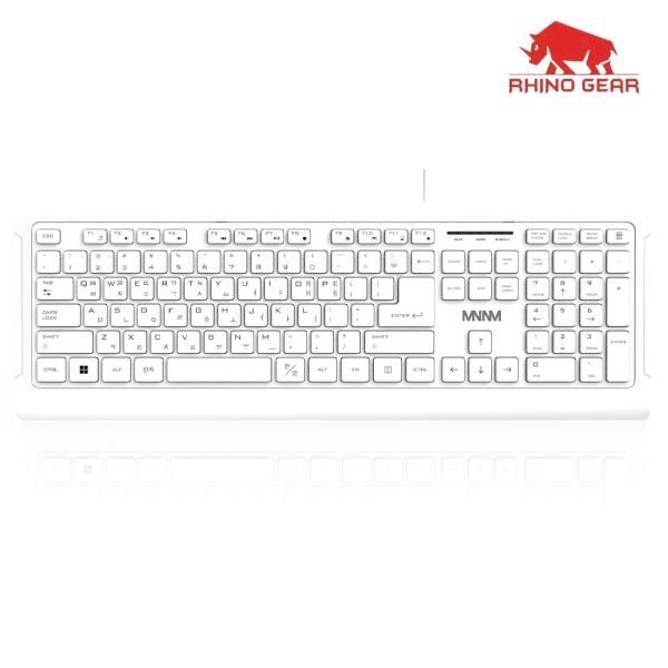 [RHINO GEAR] 유선키보드,라이노기어 MNNM  K-5000 [키스킨포함][USB/화이트]