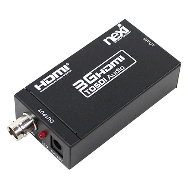 [NEXI] HDMI to SDI 컨버터, 오디오 지원,  NX-HSC06 / NX398 [블랙]