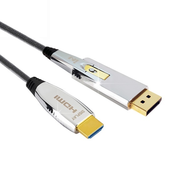 [인네트워크] DisplayPort 1.2 to HDMI 2.0 광케이블, 배관용 한쪽 분리형 멀티소켓,  IN-DPHAOC2010 / INC254 [10m]