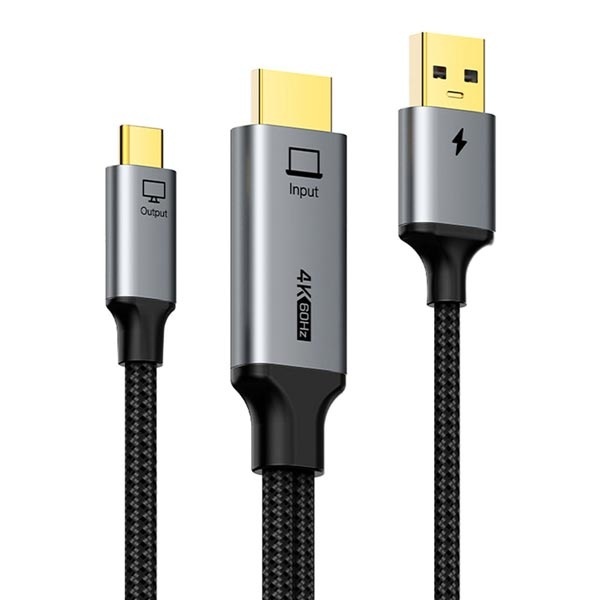 [케이블타임] HDMI to Type-C타입 케이블 2m 보조모니터 연결 지원 CC18L