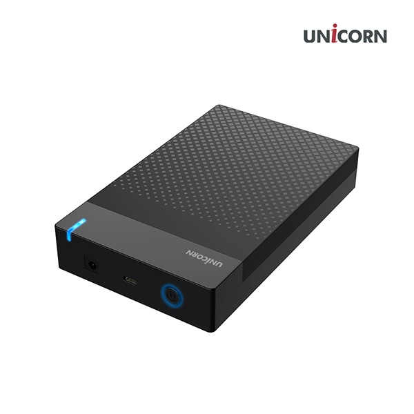 [서진네트웍스] 8.89cm 외장케이스, 유니콘 HDD-500V [USB3.1 Gen1/블랙] [하드미포함]  ▶ 3.5인치 ◀