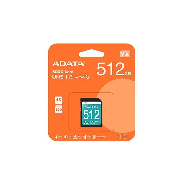 [ADATA] ADATA Premier Pro SDXC UHS-I Memory Card 512GB(100MB/s 85MB/s)