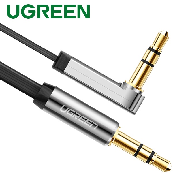 [Ugreen] 유그린 스테레오 AUX Flat 케이블 꺾임  [블랙/0.5M] [U-10596]