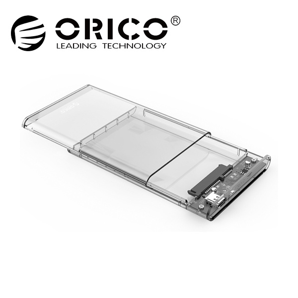 [ORICO] 6.35cm 외장케이스, 2139C3-G2 [USB3.1 Gen2/C-C케이블 포함]  [투명] ▶ 2.5인치 ◀