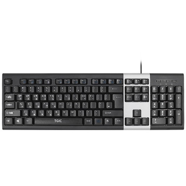 [TGIC COMPUTER] 유선키보드, TGC-K2200V  [블랙/USB/키스킨포함]