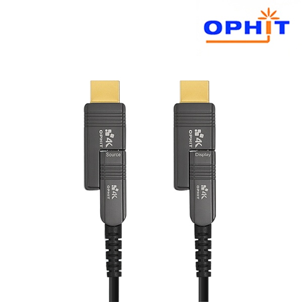[오피트정보통신] HDMI to HDMI 2.0 광케이블, 배관용 양쪽 분리형 멀티소켓,  FTAH-080 [80m]