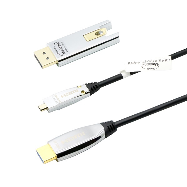 [MachLink] DisplayPort 1.2 to HDMI 2.0 광케이블, 배관용 한쪽 분리형 멀티소켓,  ML-A8DP100 [100m]