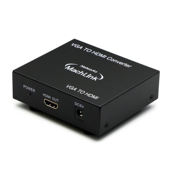 [MachLink] 마하링크 VGA to HDMI 컨버터, 오디오 지원  [ML-1VHCP] [블랙]
