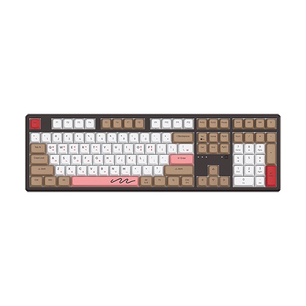 [ABKO] 유선,블루투스 무접점 키보드,AKN10BT DRT,45G [8K 염료승화][래피드트리거] 초콜릿