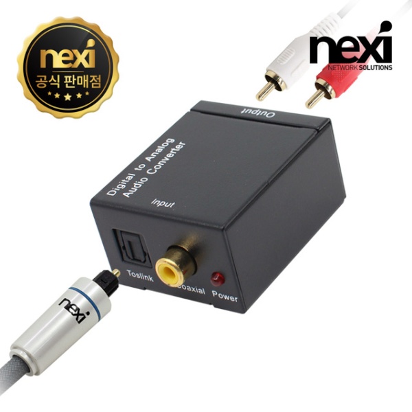 [NEXI] 넥시 디지탈 to 아날로그오디오 컨버터 [NX-DITO2RCA] [NX655]  [블랙]