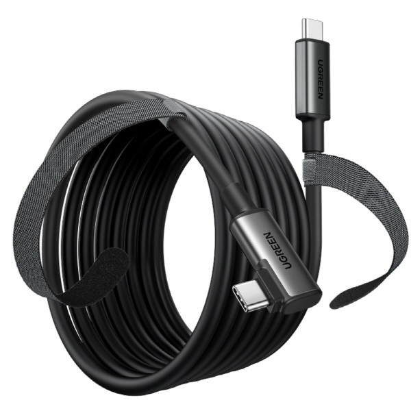 [Ugreen] Type-C 3.2 Gen1 to Type-C 3.2 Gen1 60W 고속 충전케이블, 한쪽 90도 꺽임,  U-90629 [5m]