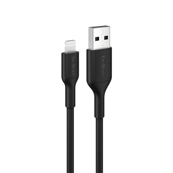[Belkin] Type-A to 라이트닝 충전 케이블, CAA019fq0MBK [블랙/15cm]