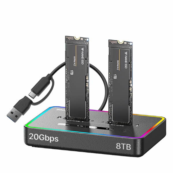 [soopii] SSD 도킹스테이션, SD07C (M.2 NVMe USB3.2 Gen2x2 C타입)