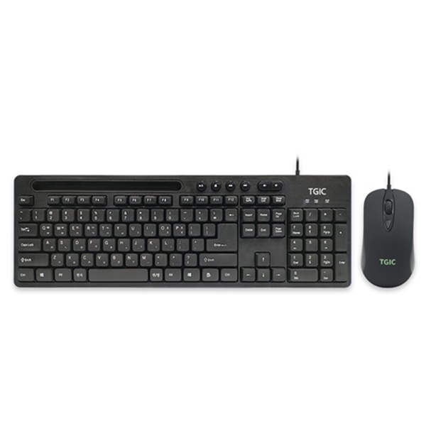[TGIC COMPUTER] 유선 데스크탑 세트, TGC-MK5000  [블랙] [키보드USB/마우스USB]