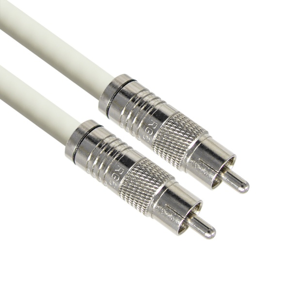 [MachLink] 마하링크 국산 고급형 RCA 5C 동축 케이블  [2M/화이트] [MLZ-WCC020