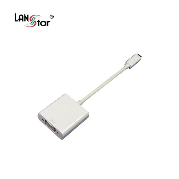 [LANStar] 랜스타 Micro HDMI to VGA 컨버터, 오디오 지원  [LS-HDD2VGA] [화이트]