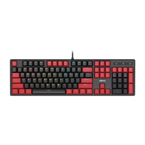 [ABKO] 유선 기계식 키보드, AN03 옵티컬 게이밍 축교환,  광축클릭 [블랙/USB]