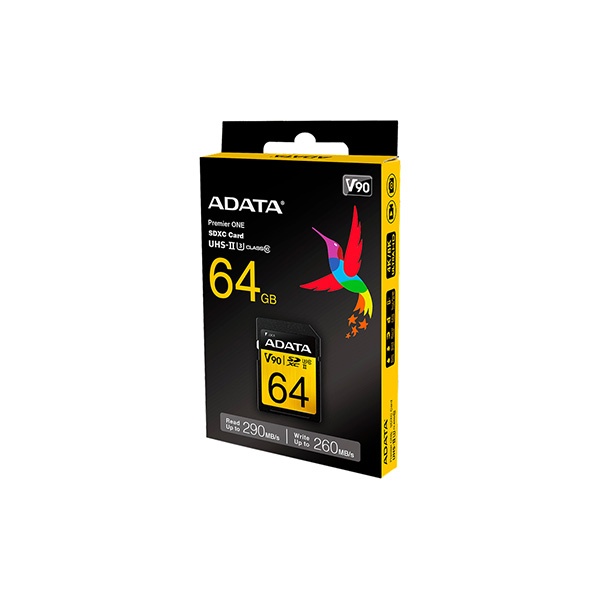 [ADATA] ADATA Premier ONE SDXC UHS-II U3 CLASS10 64GB(290MB/s 260MB/s)