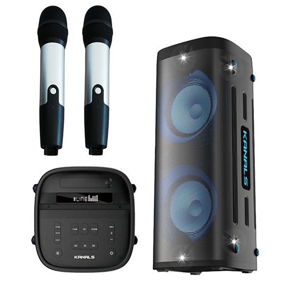 [Kanals] 카날스 BTS-8800  핸드마이크2개 블루투스 충전용 뮤직 스피커 시스템 학교 이벤트 소규모행사