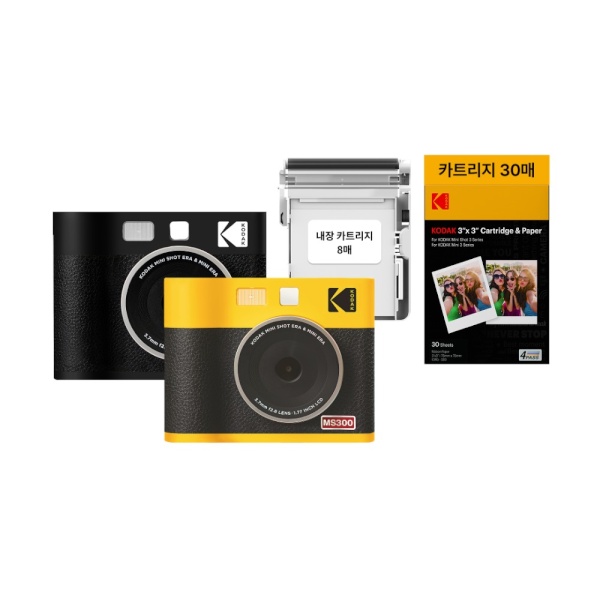 [KODAK] 휴대용 즉석카메라 포토프린터 미니샷3 ERA MS300 핸드폰 사진인화기+카트리지 38매