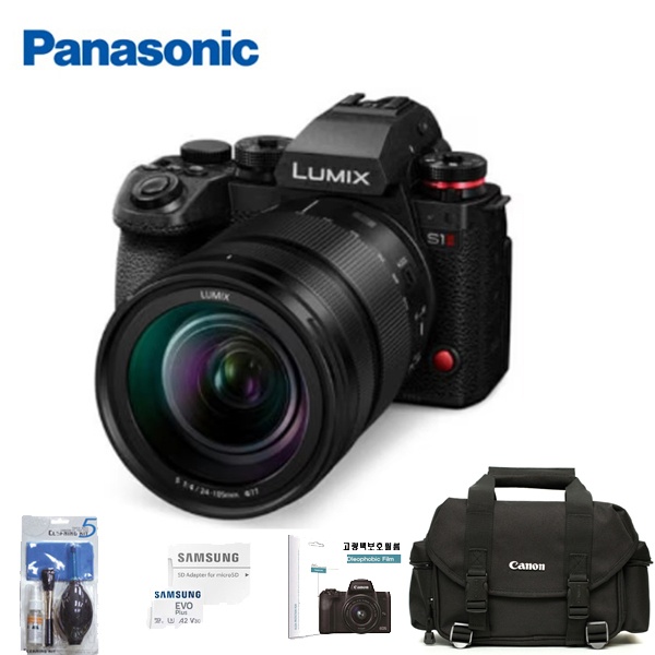 [Panasonic] 파나소닉 풀프레임 미러리스 LUMIX DC-S1 II (S1M2) 24-105mm KIT+512GB+가방+크리닝킷+보호필름+리더기
