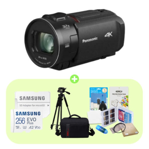 [Panasonic] 파나소닉 정품 HC-VX3 4K 프리미엄 컴팩트 캠코더 256GB 메모리 9종 패키지