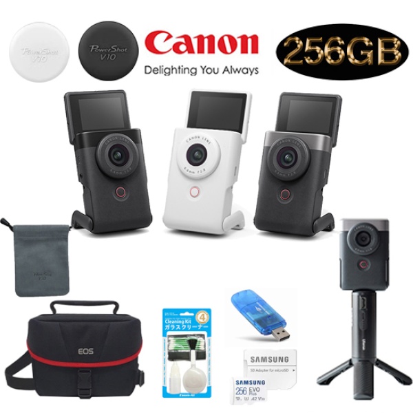 [Canon] 캐논 PowerShot V10 브이로그 패키지 [ULanzi BG-4배터리그립+256GB+정품파우치+정품가방+크리닝킷+리더기] 울란지 패키지