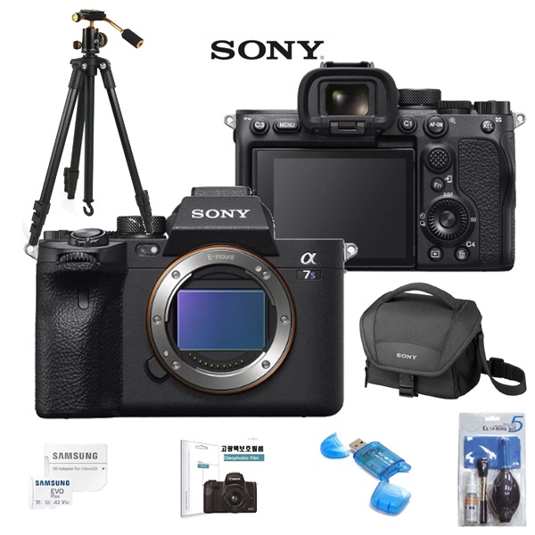 [Sony] 풀프레임 미러리스 A7S III A7SM3 BODY(렌즈X)+128G+볼헤드삼각대+정품가방+보호필름+크리닝킷+리더기 패키지 [소니코리아정품]