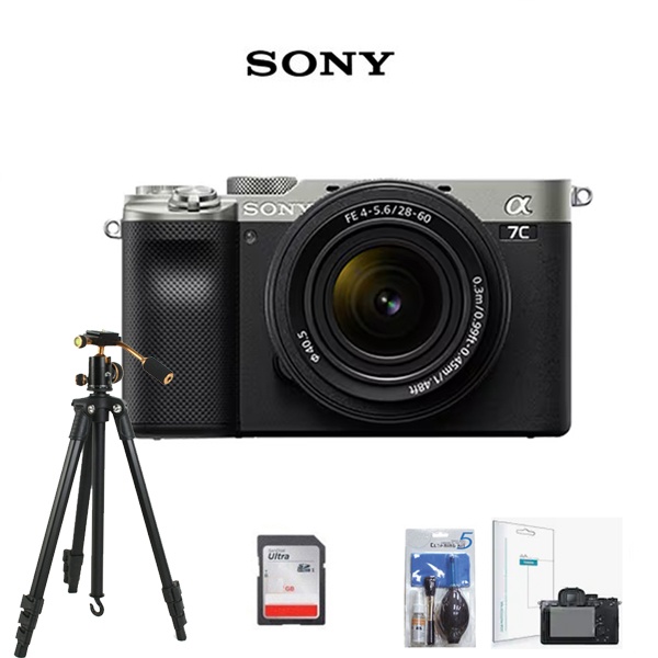 [Sony] 풀프레임 미러리스 알파 A7C + SEL2860 렌즈 [256(4k)/보호필름/크리닝킷/볼헤드삼각대] 패키지