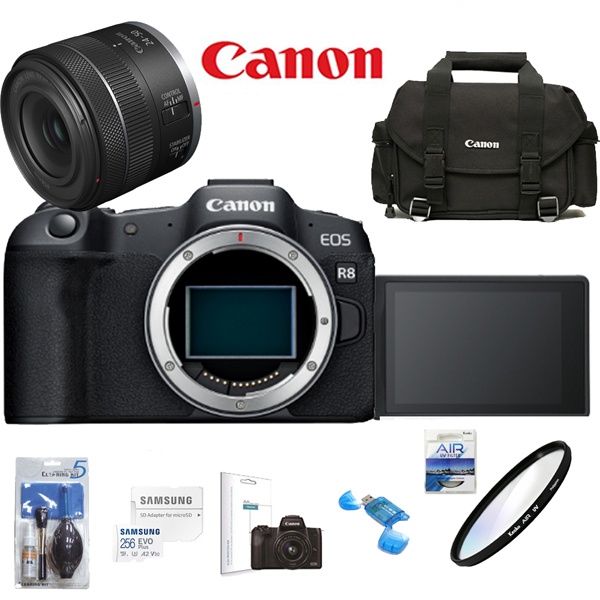 [Canon] 캐논 EOS R8 24-50mm F4.5-6.3 IS STM KIT+SD256GB+정품가방+KENKO AIR UV 필터+크리닝킷+LCD필름+리더기 풀패키지