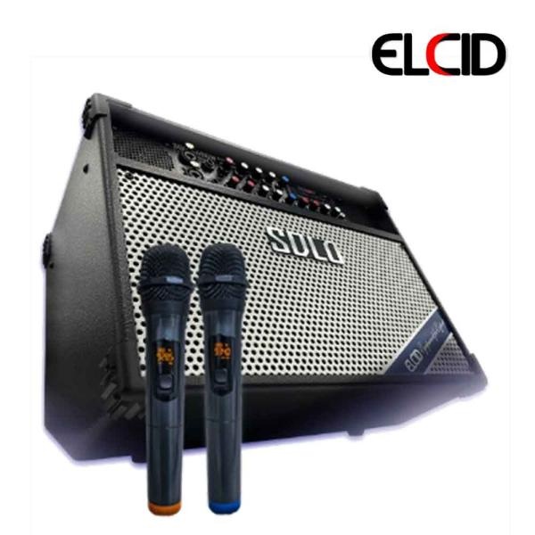 [ELCID] 이동식 블루투스 스피커 무선 마이크 2개 400W SOLO-400WR