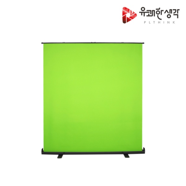 [유쾌한생각] 원터치 이동식 크로마키 배경 M사이즈 1.8 x 2 m 그린 / PL-G-ROLLUP-1820