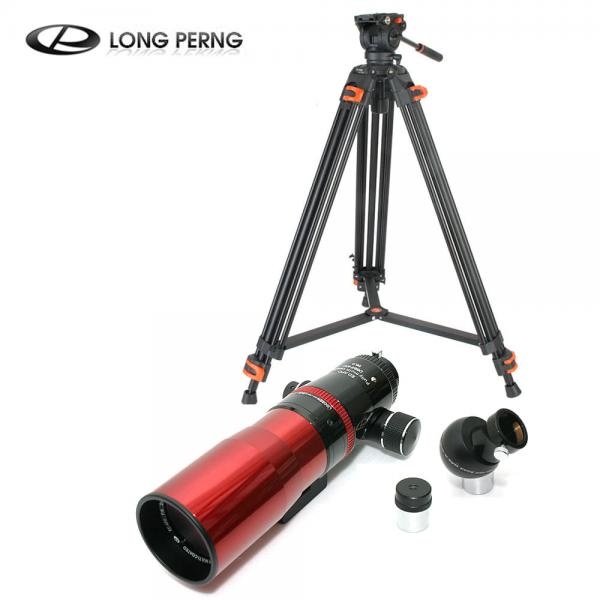 [LONG PERNG] [세트 상품] 롱펑 66 ED F400/66mm 정립프리즘 20mm 접안렌즈 삼각대 굴절식 천체망원경