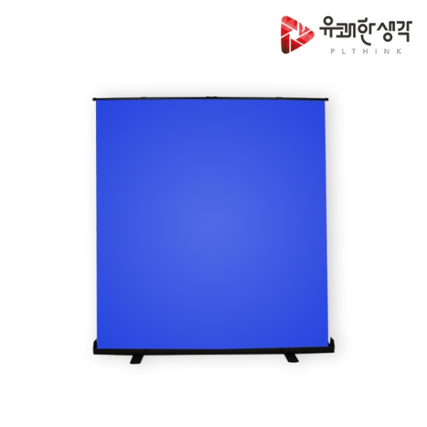 [유쾌한생각] 원터치 이동식 크로마키 배경 M사이즈 1.8 x 2 m 블루 / PL-B-ROLLUP-1820