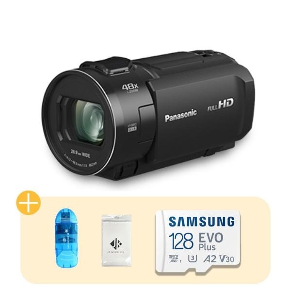 [Panasonic] 컴팩트 Full HD 캠코더 HC-V900 + 128GB 메모리 + 리더기 + 융 패키지