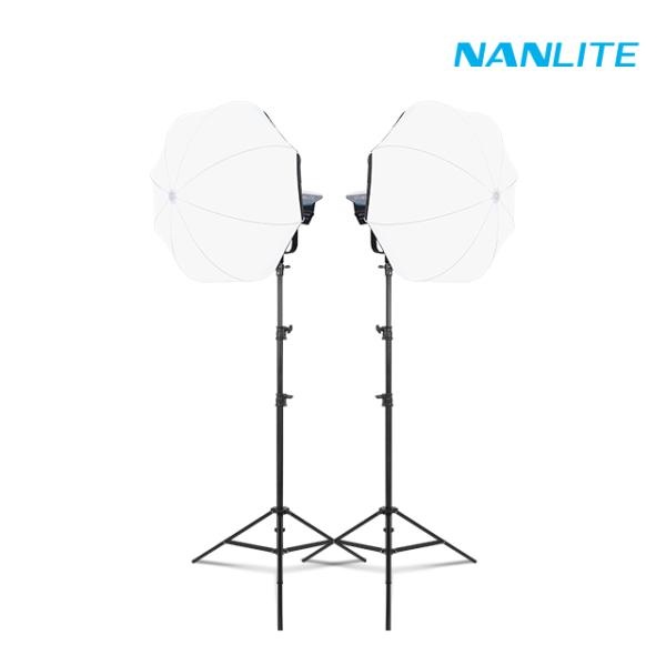 [NANLITE] 난라이트 스튜디오 LED 조명 FC-500B 랜턴80 젬볼 투스탠드 세트