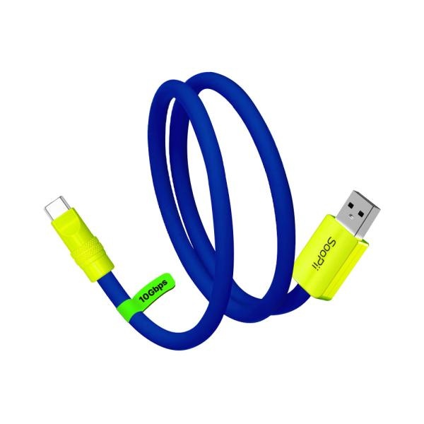[soopii] USB 3.2 to C타입 충전 데이터 전송 케이블 안드로이드 오토 카플레이 10G S90  [50cm]