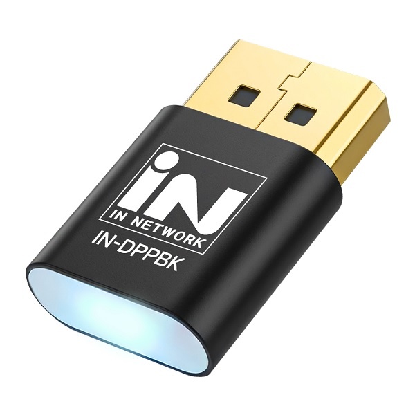[인네트워크] DisplayPort 더미 플러그, 블랙메탈, IN-DPPBK / ING032