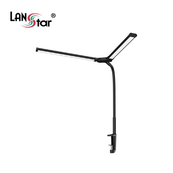 [LANStar] 클램프형 더블헤드 데스크 LED 램프, 랜스타 LS-DHLED