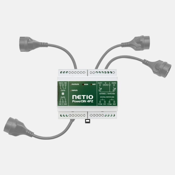 [NETIO] 스마트PDU DIN 4PZ 전력측정 설비내장형 LAN WiFi지원 원격 OnOff IP/전력 와치독
