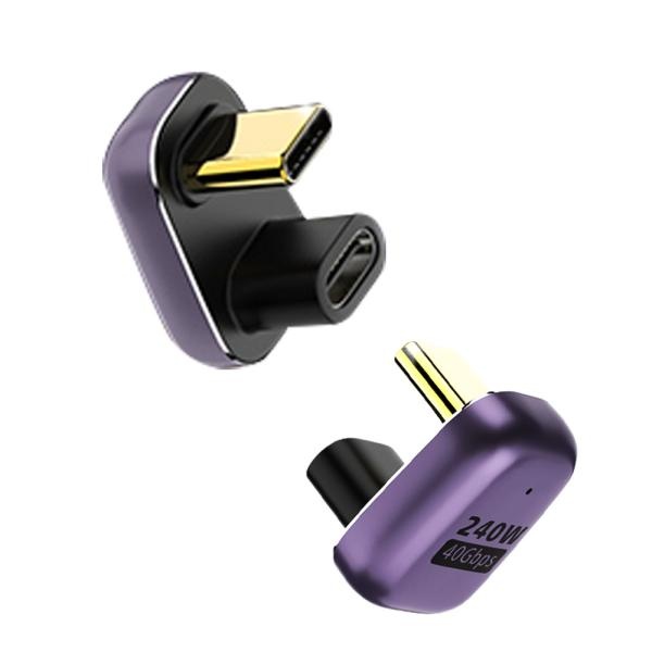 [soopii] C to C타입 초고속충전 젠더 40Gbps 240W USB4 썬더볼트 호환  U자형 GD23
