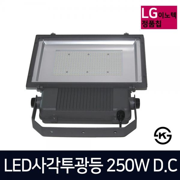 [지오라이팅] LED사각투광등 DC (투광기 벽부형 공장등)  [250W/주광색(하얀빛)]