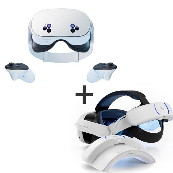 [Meta] Meta Quest 3S 메타퀘스트 VR 기기  [128GB][본품+고용량 배터리 헤드 스트랩 BINBOK VR T3 플러스 8000mAh]