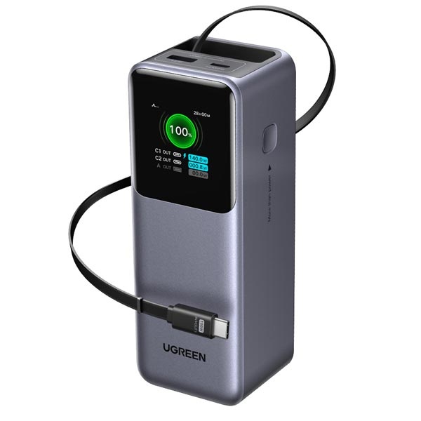 [Ugreen] 넥소드 릴케이블 PD PPS 대용량 고속충전 보조배터리 165W 20000mAh [U-55987]