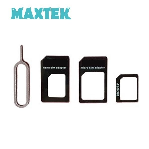 [MAXTEK] 유심칩 변환 어댑터 (Nano/Micro/Sim) USIM 젠더  블랙 [MT158]